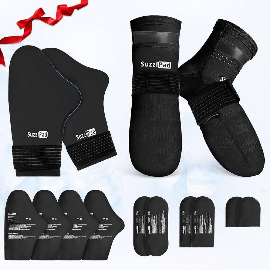 新品未使用　抗がん剤　フローズングローブ　フローズンソックス　セット　ブラック