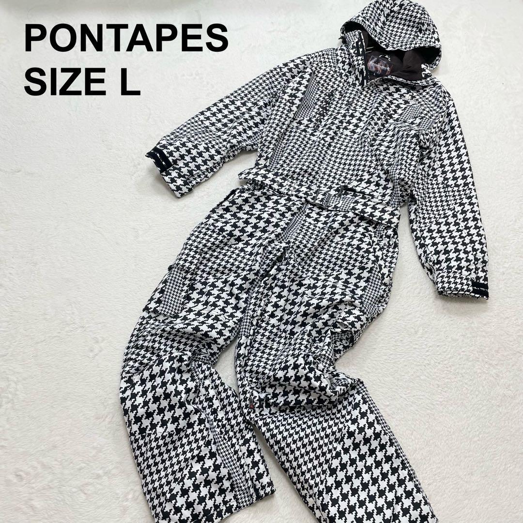 ポンタペス　スノボウェア　スキーウェア　つなぎ　千鳥格子　総柄　Y2K（9944
