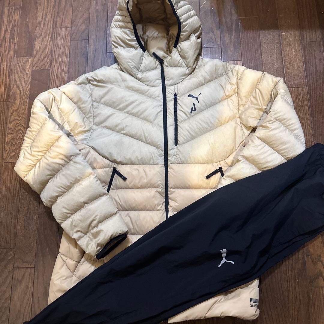 【L上下set】 PUMA プーマ シーズンズ ダウンジャケット ウィンドパンツ