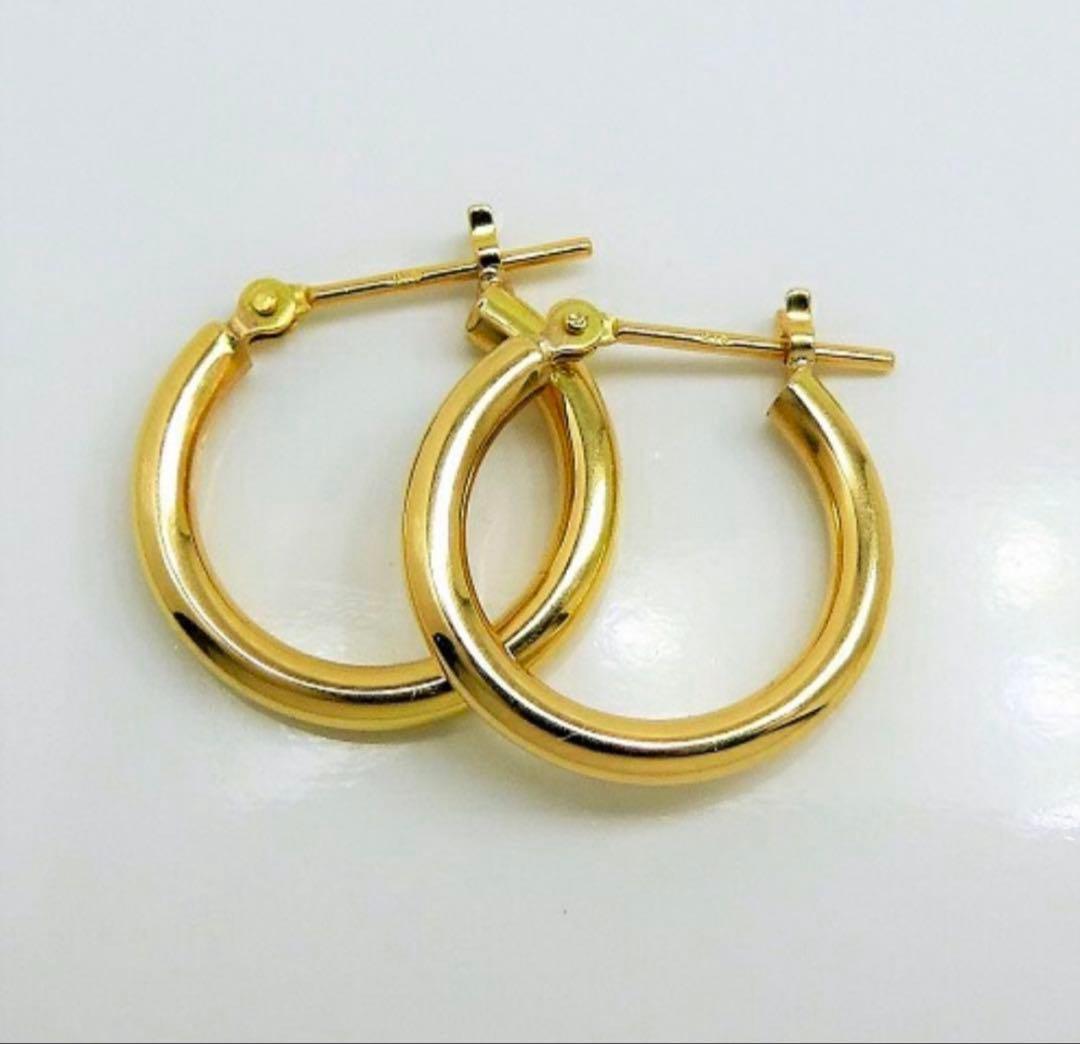 18Kフープピアス