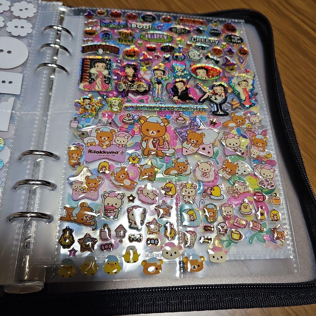 シール帳完成品　おはじきシール、タイルシール