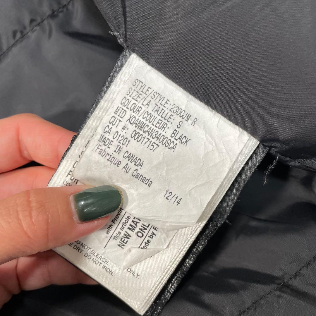 カナダグース　ダウンジャケット　ブラック　S 2300JM