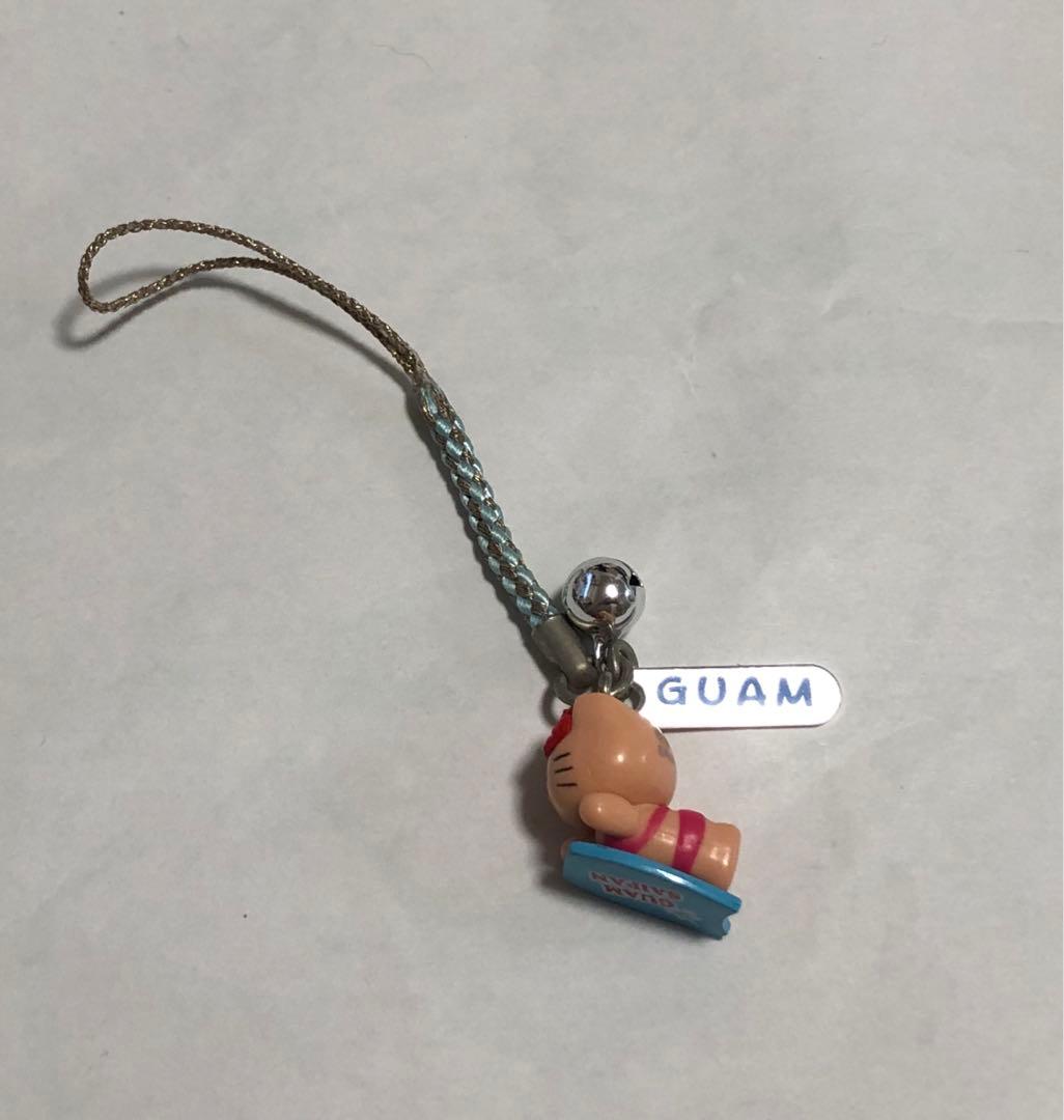 レア　ご当地　ハローキティ　根付け　グアム　サイパン　ボディボード　日焼けキティ