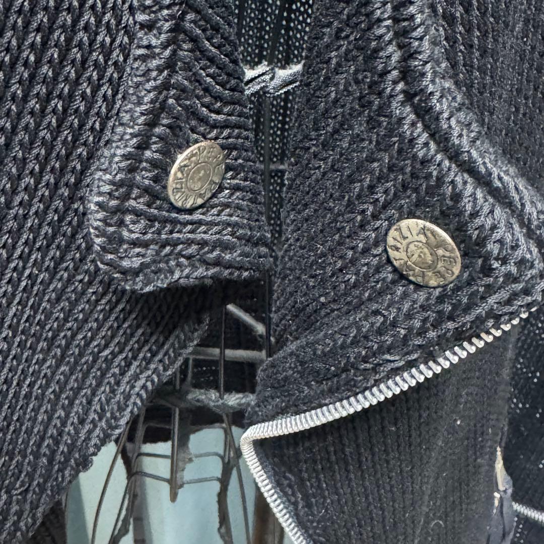 PATRIZIA PEPE 黒いニット ライダース風ジャケット