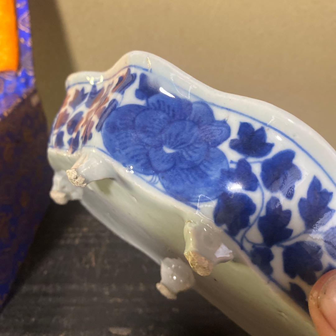 中国蝶々型脚付向付【箱付】