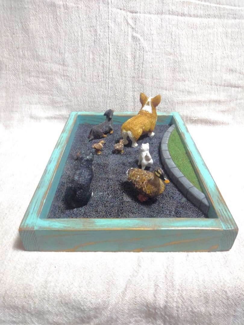 木彫りのコーギー（制作中）