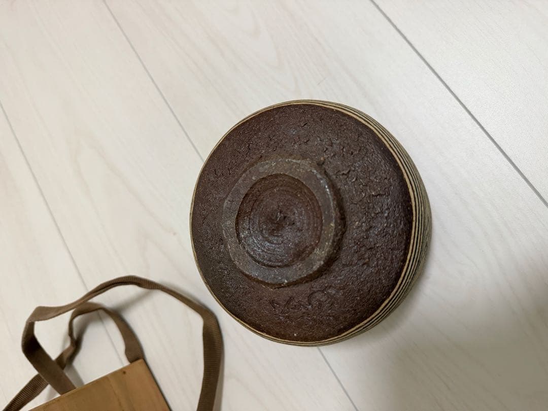 初代　水野双鶴　練り込　抹茶茶碗　共布　共箱　栞