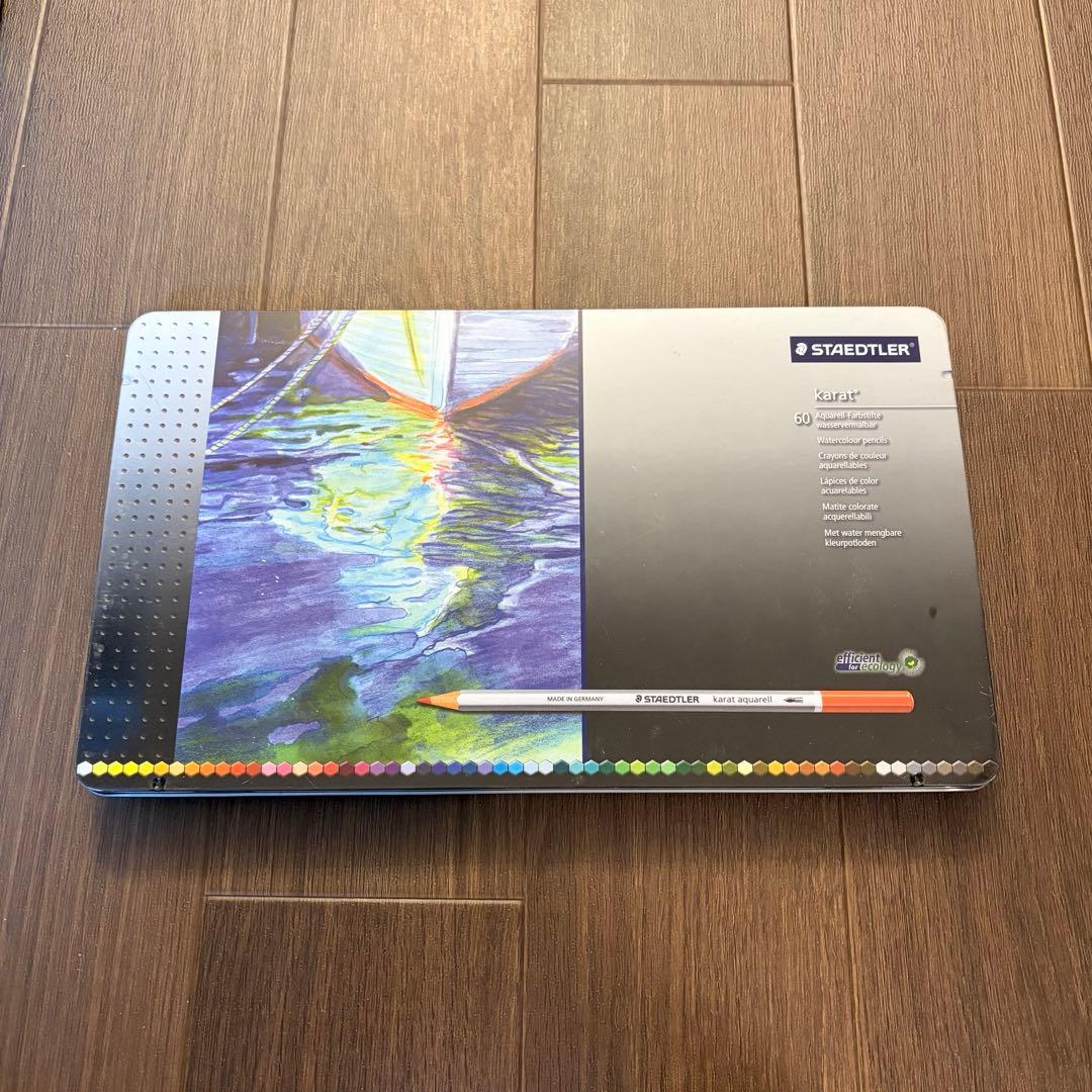 ステッドラー 水彩色鉛筆 カラトアクェレル 60色セット 缶入り 125 M60