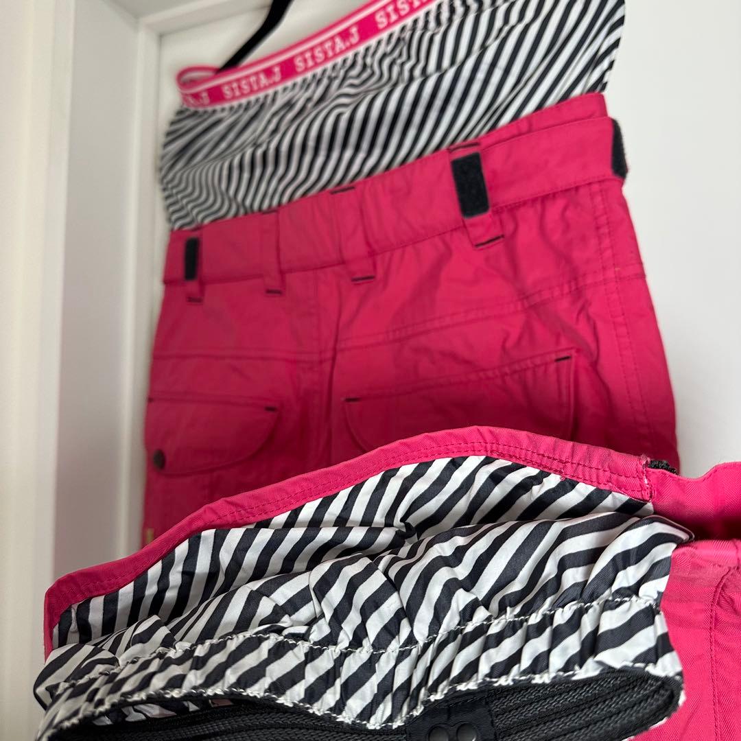 美品☆人気 sista.J スノーボードウェア 上下セット 花柄 総柄 スノボー