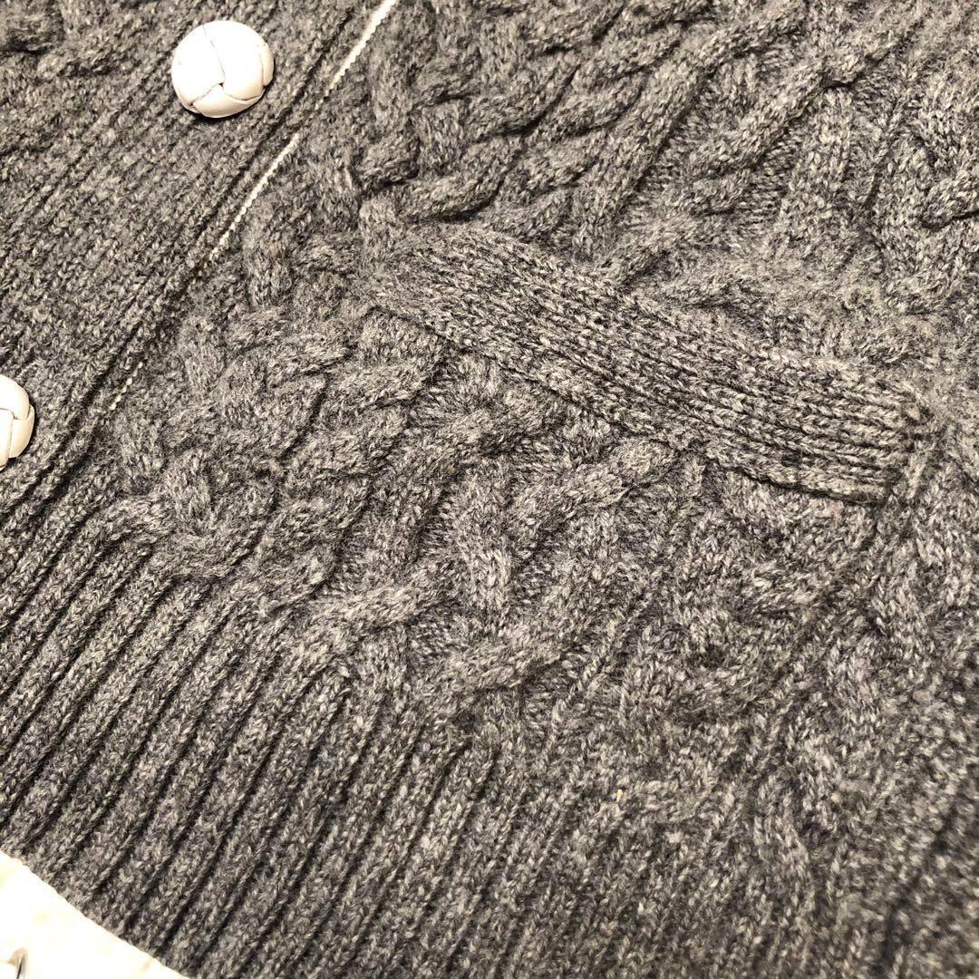 ★サイズ1★サカイ ドッキングウールカーディガン ケーブルニット S 異素材