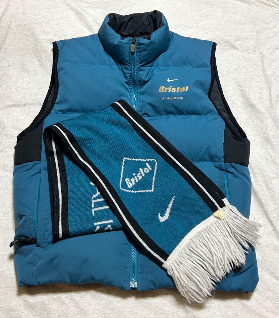 【激レア】FC REAL Bristol ダウンベスト マフラーセット【当時物】