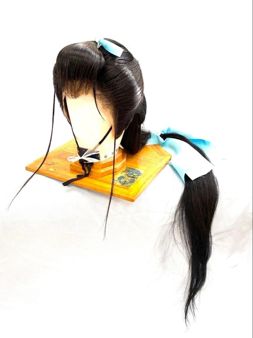 辰巳7号サイズ、洗い髪(髪長め)中古舞踊かつら、日本髪かつら、大衆演劇かつら