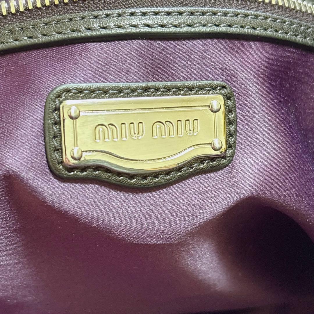 希少美品 miu miu パッチワーク ハンドバッグ Y2k マルチカラー 羊革
