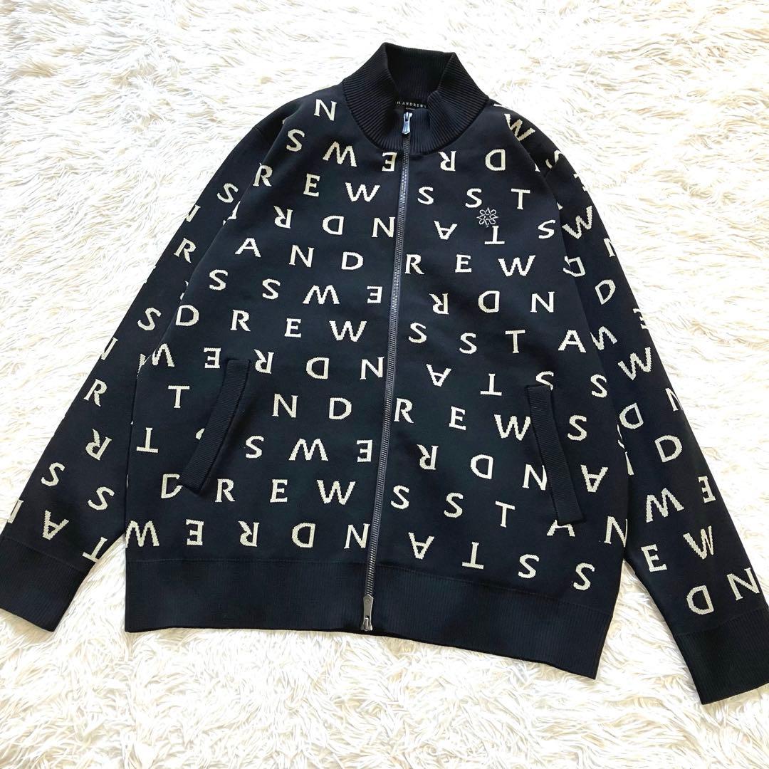 St ANDREWS 14Gロゴジャガードフルジップニット 2025秋冬 ゴルフ