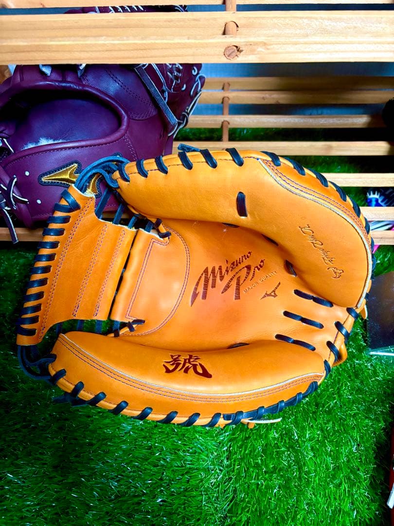 ミズノプロ　軟式　キャッチャーミット　號　オレンジ　MR型 Mizuno