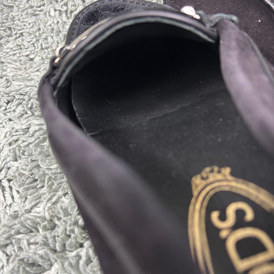 トッズ ダブルTドライバーズシューズ　黒　スウェード 36 23