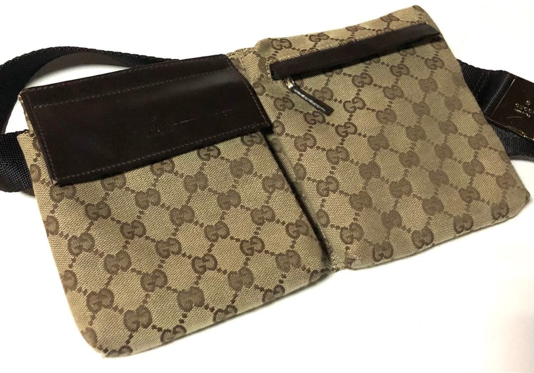 美品未使用GUCCI ☆GGシマレーザーパターン ☆ウエストポーチ