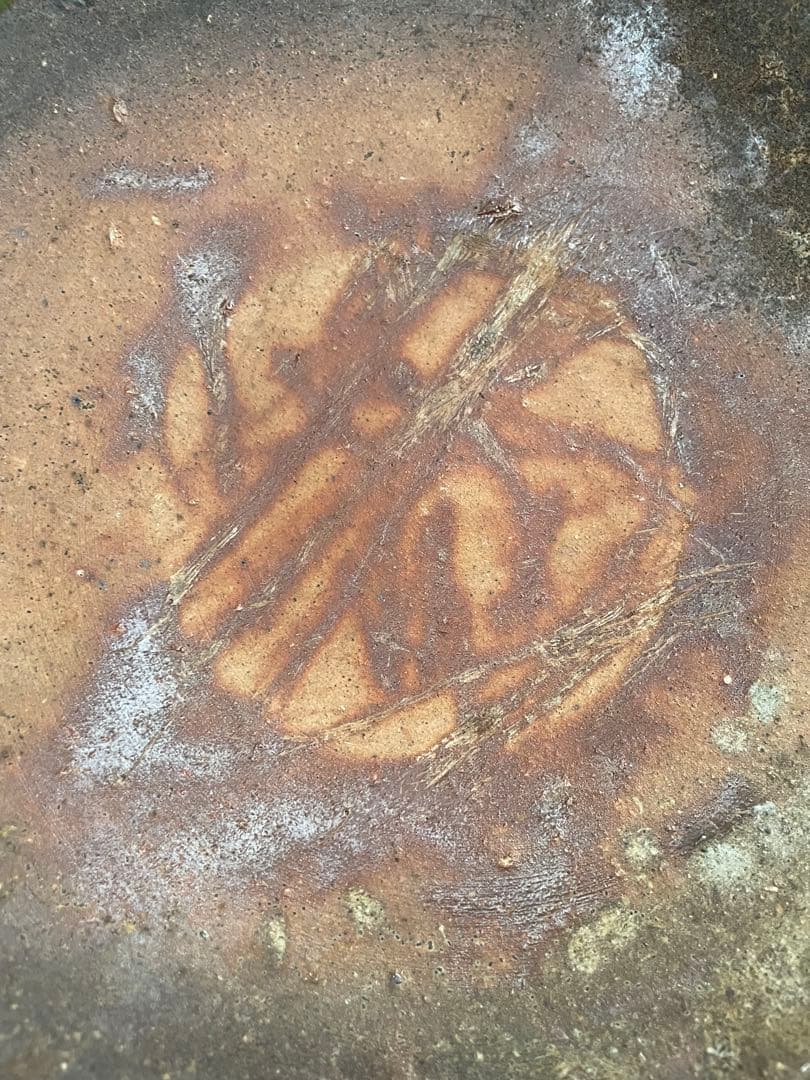 未使用　高級　備前焼　風来　手作り皿　共箱付き　伝統的な日本の陶器 丸皿 木箱付