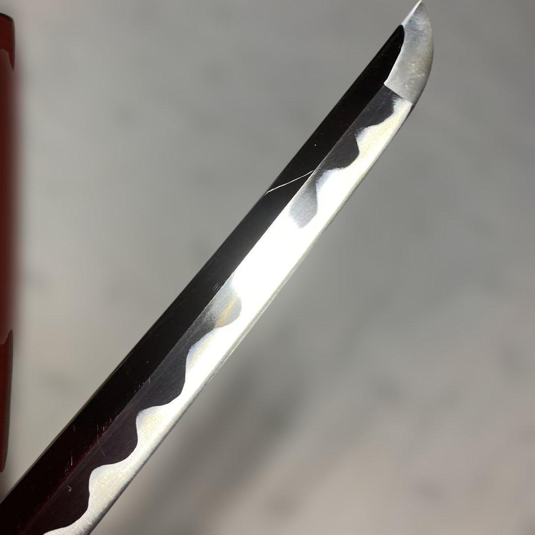 高級模造大刀 藤巻柄 竹笹図木瓜鍔 小豆色呂鞘