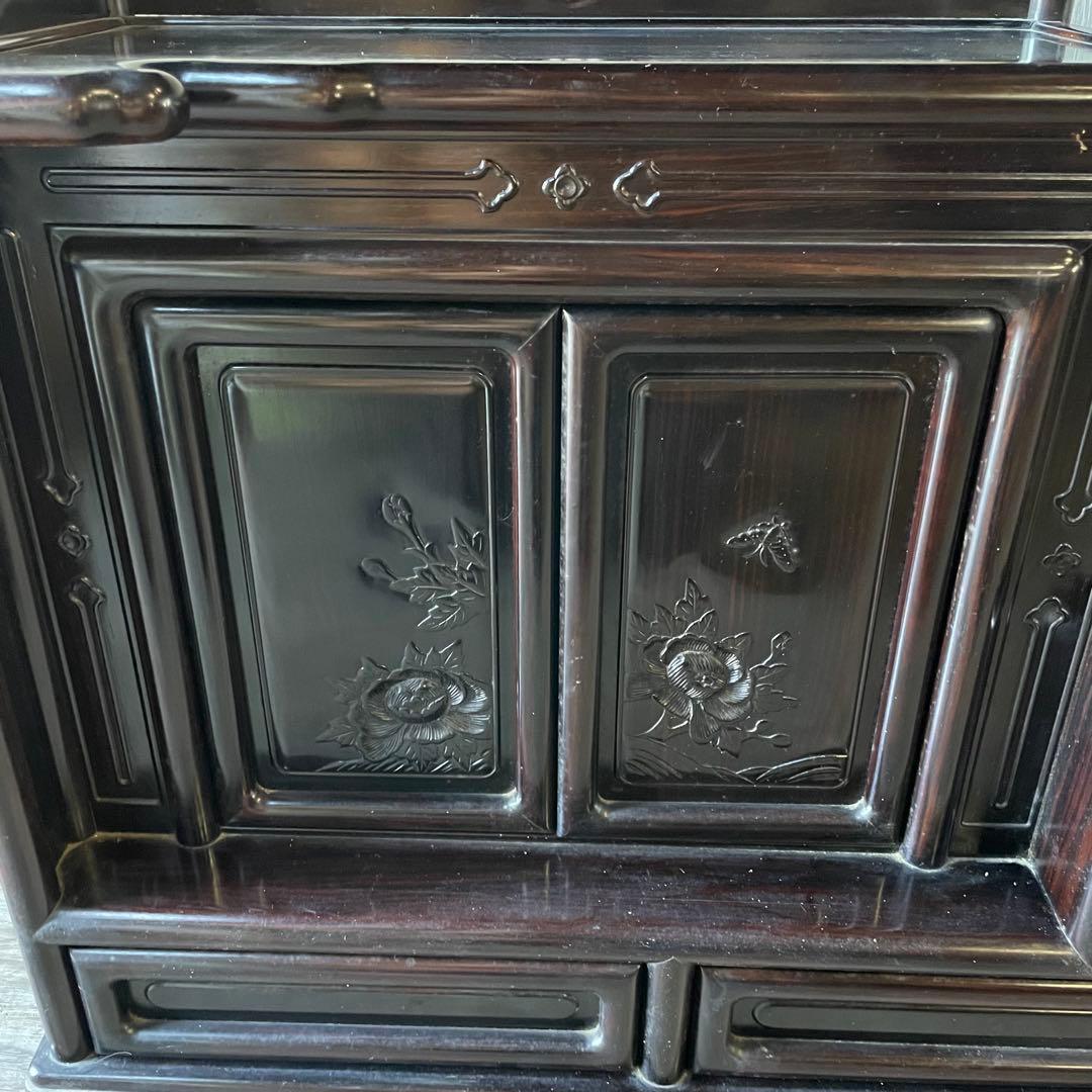 茶箪笥 水屋箪笥 飾り棚 茶棚　昭和レトロ 和製アンティーク 骨董 煎茶道具