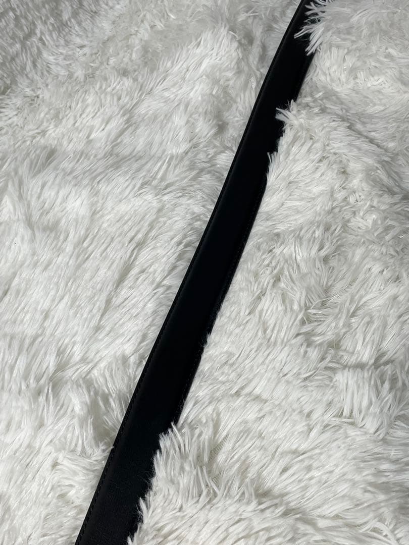 美品　CELINE セリーヌ 馬車 バックル レザーベルト 黒 イタリア製