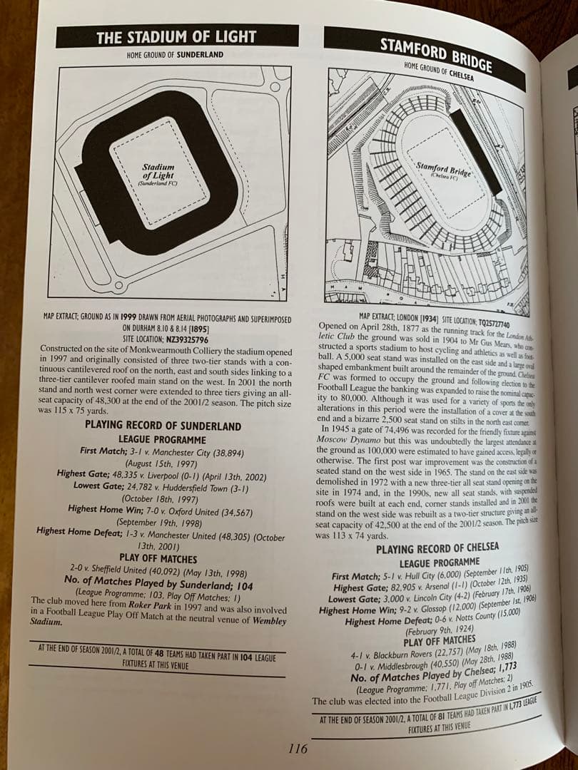 超希少本　イングランド&スコットランド314スタジアム 詳細辞典