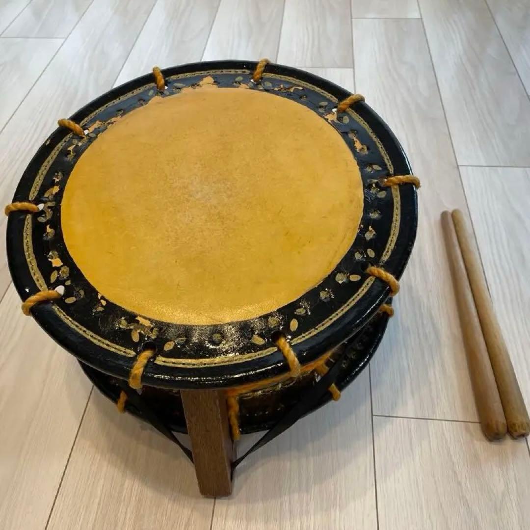 ＊にこ＊　【和楽器】　締太鼓　和太鼓　台座　バチ