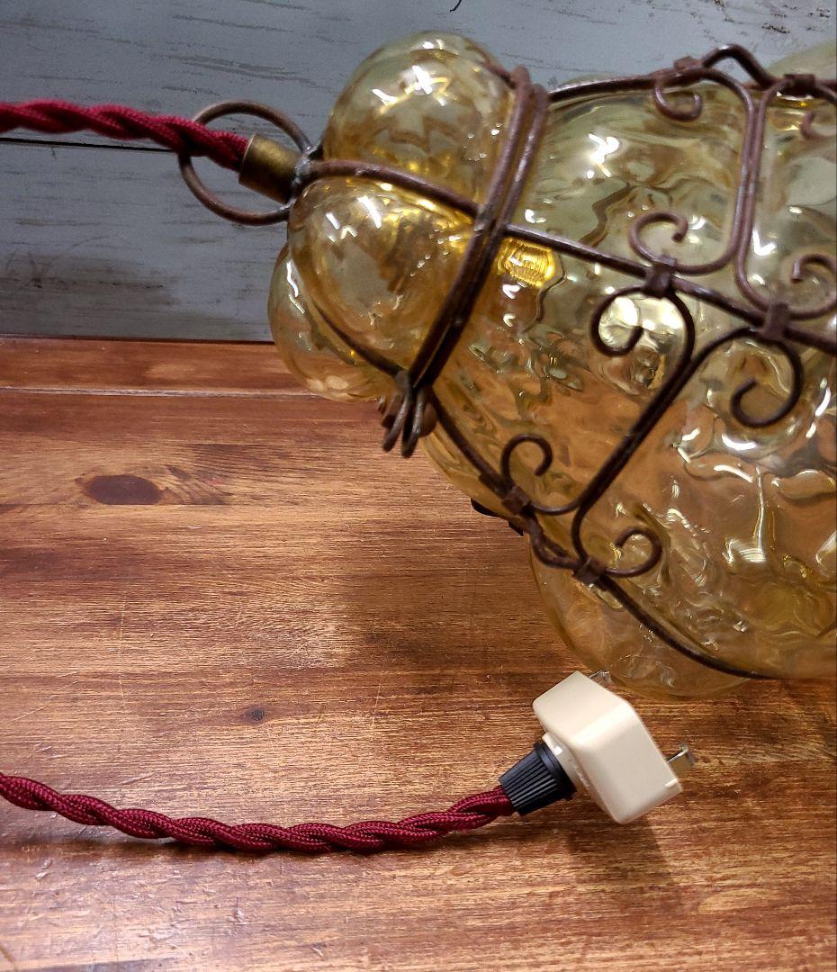 イタリア アンティーク ムラーノガラス ペンダントライト ランプ 天井照明