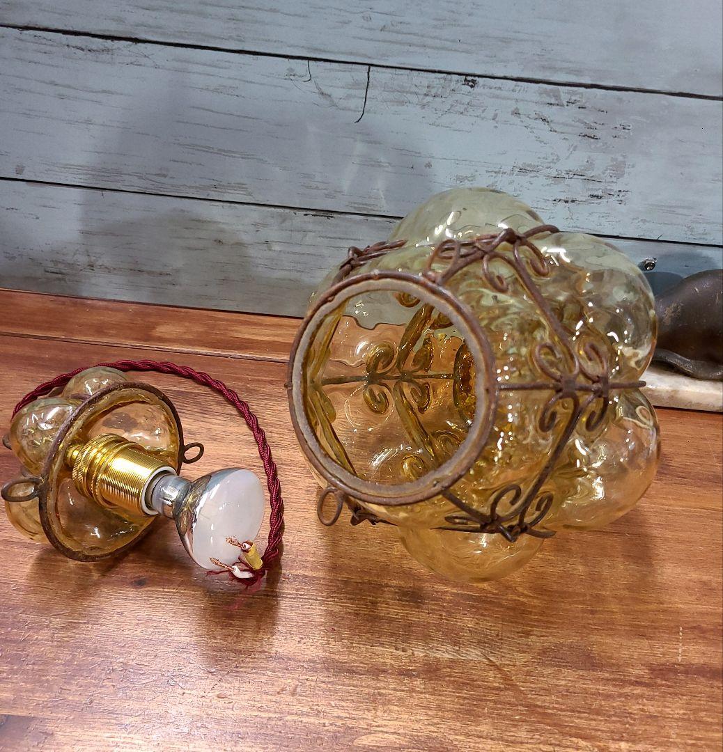 イタリア アンティーク ムラーノガラス ペンダントライト ランプ 天井照明