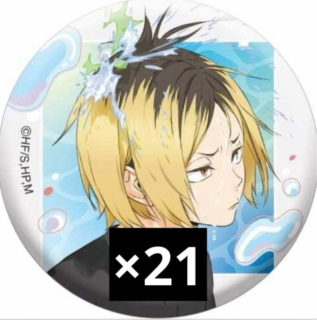 ハイキュー 孤爪研磨 水遊び 缶バッジ