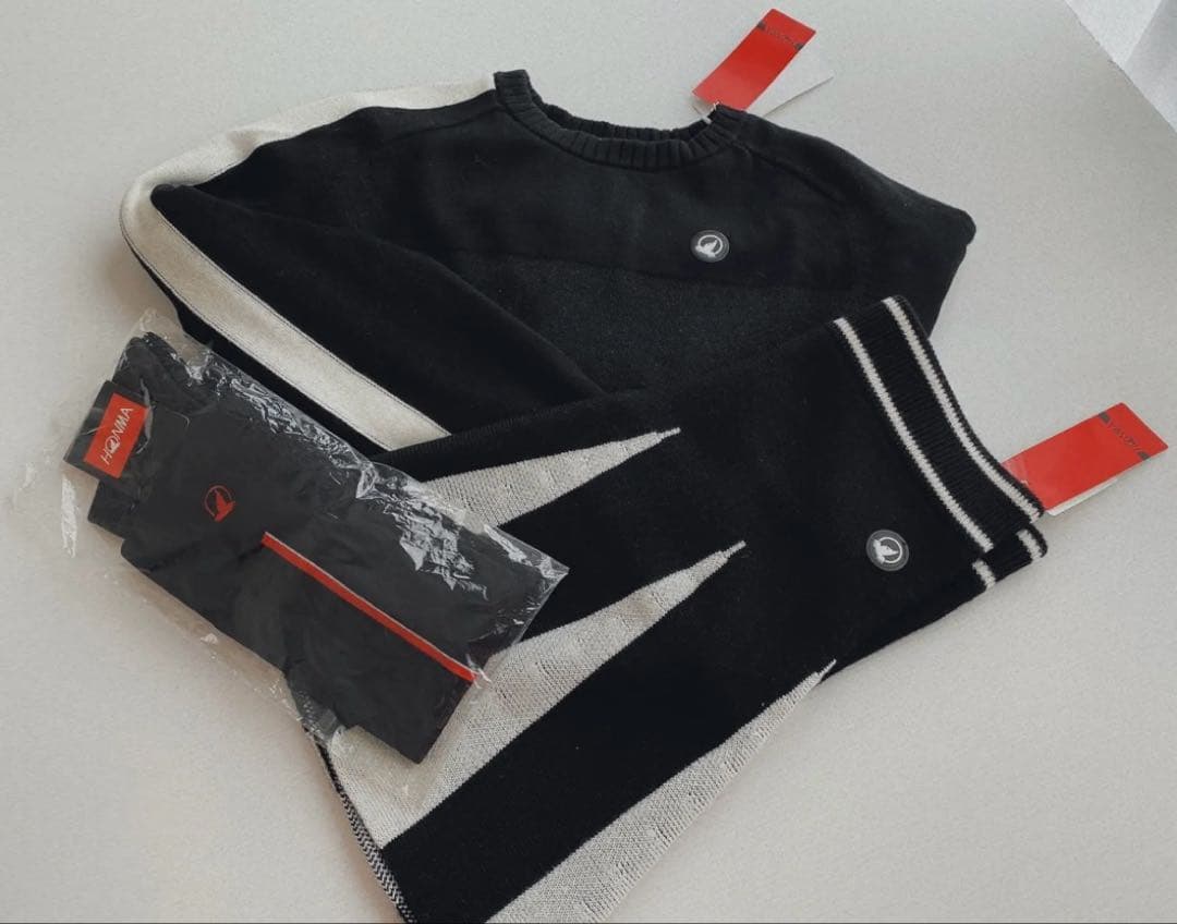 ホンマゴルフ　③点セット　防風総裏地セーター　スカート　ニーハイソックス