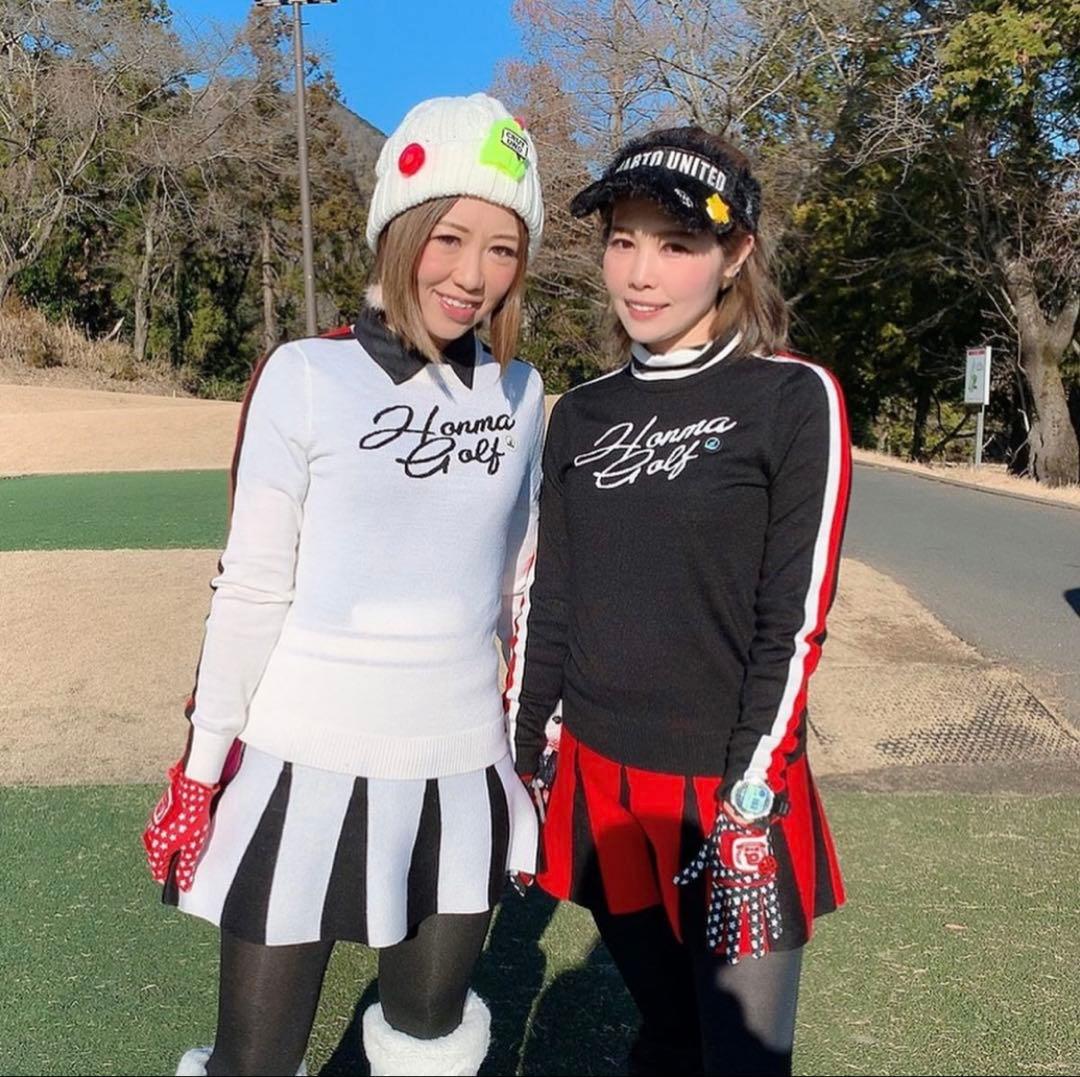 ホンマゴルフ　③点セット　防風総裏地セーター　スカート　ニーハイソックス