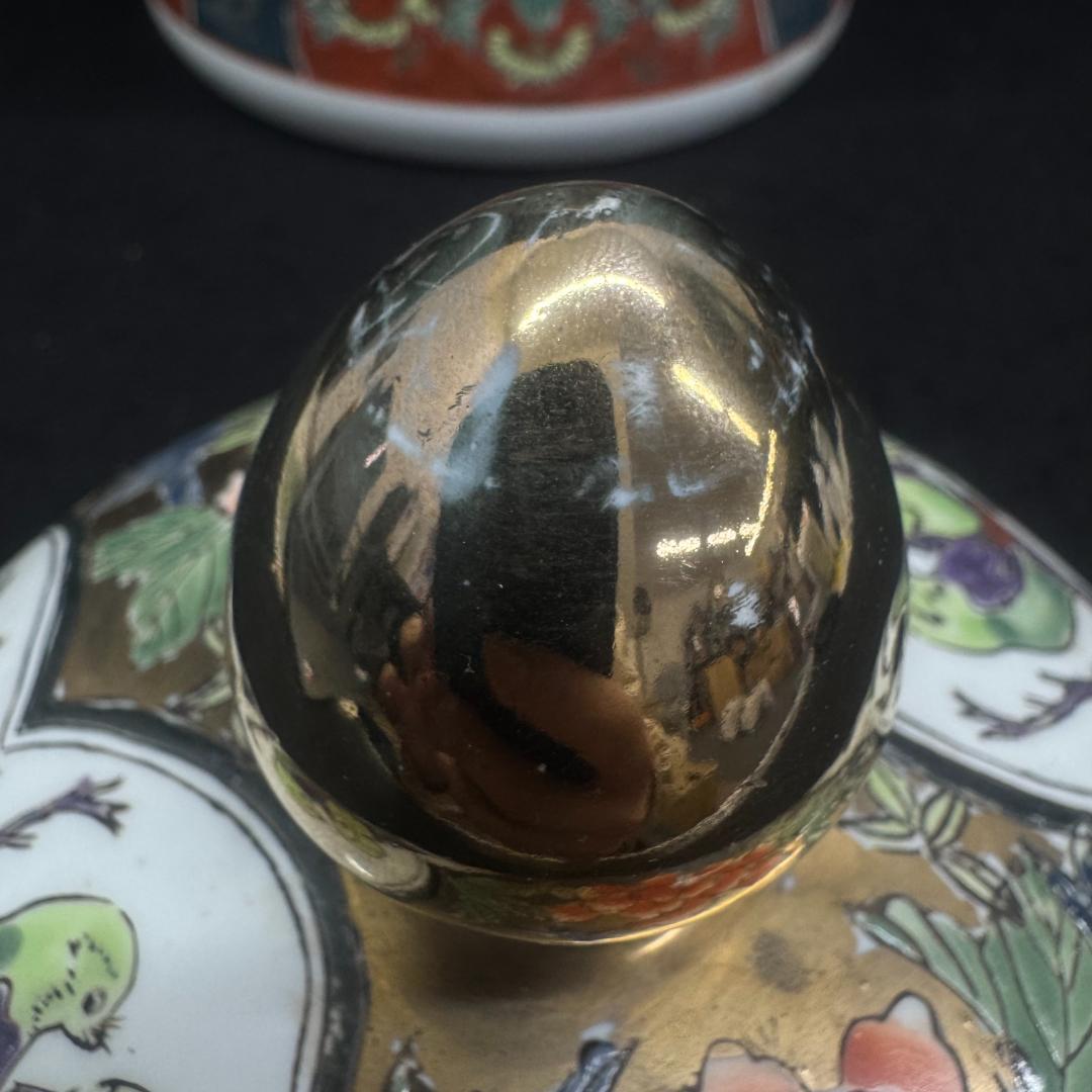 古伊万里　 赤絵 金襴手沈香壺　高さ51㎝