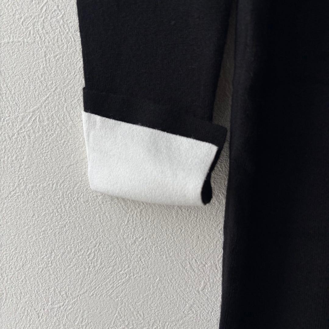 ROOM NO.8 BLACK / ニードル バイカラー カフス ドレス