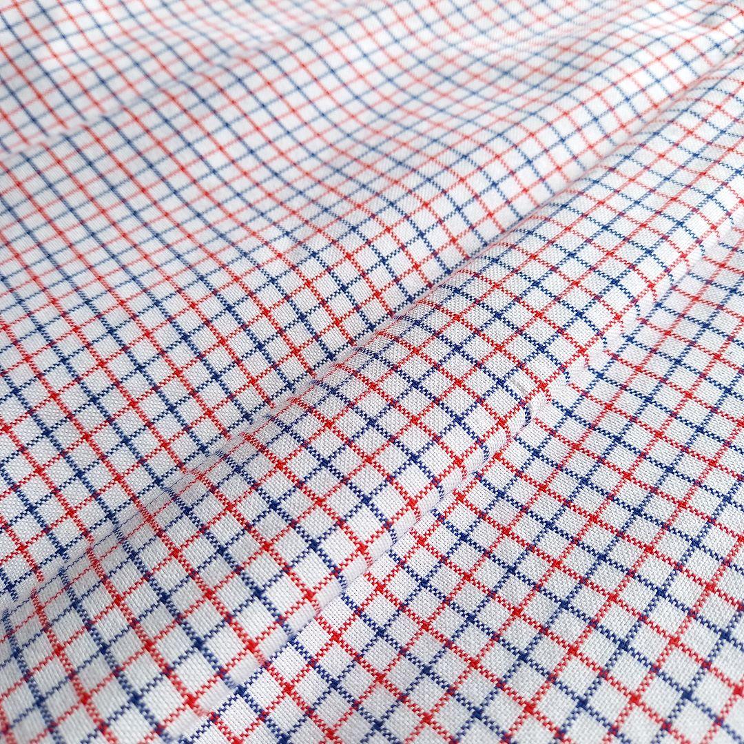 極美品　マディソンブルー　ボタンダウンチェックシャツ　02M　綿100%　B刺繍