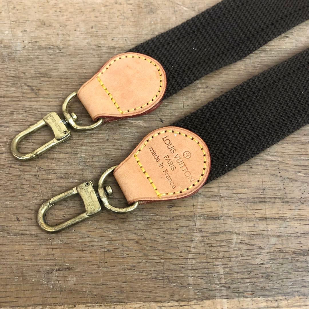 ルイヴィトン ショルダーストラップ ヌメ革×キャンバス LOUISVUITTON