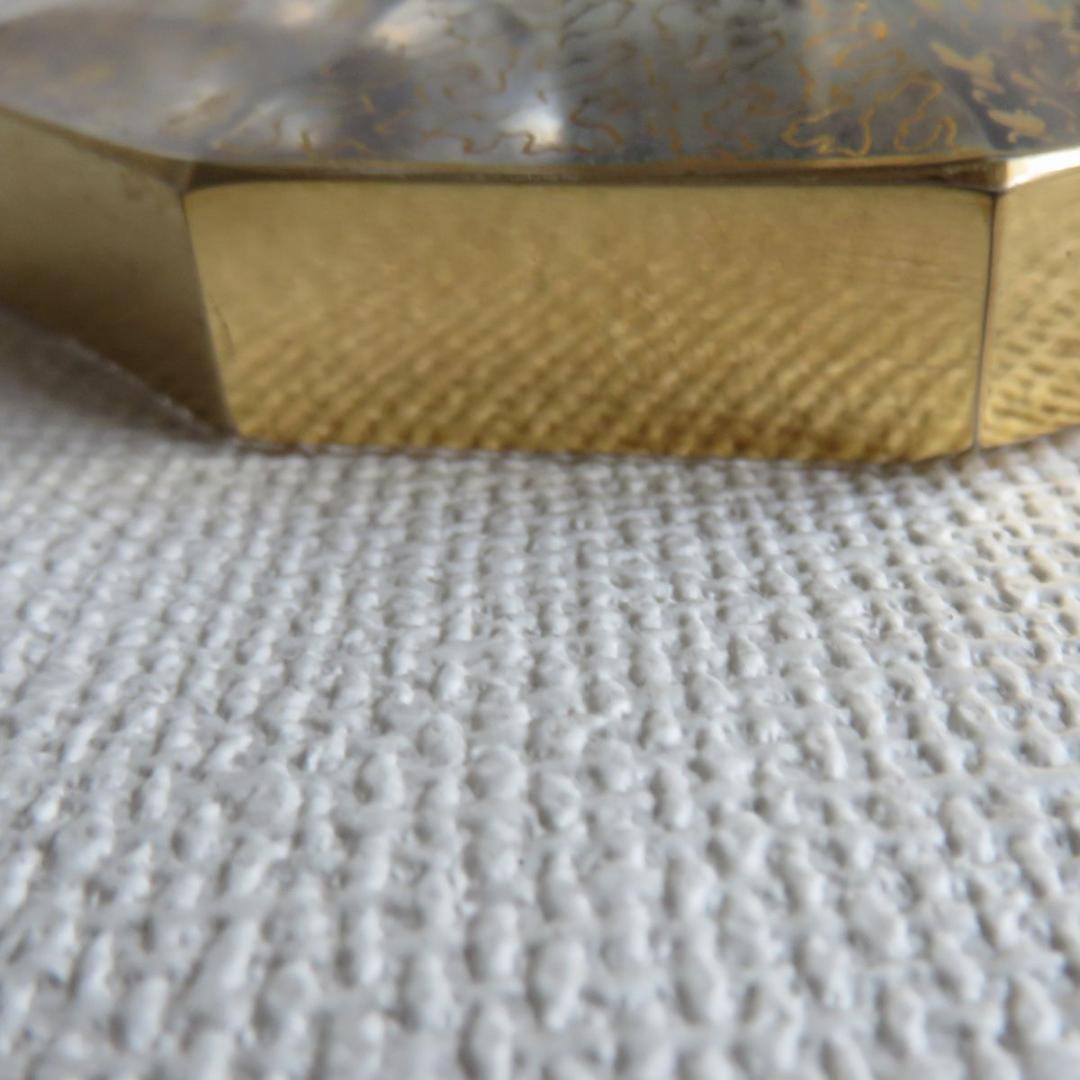 ボヘミアガラス　花瓶　金彩　箱付き