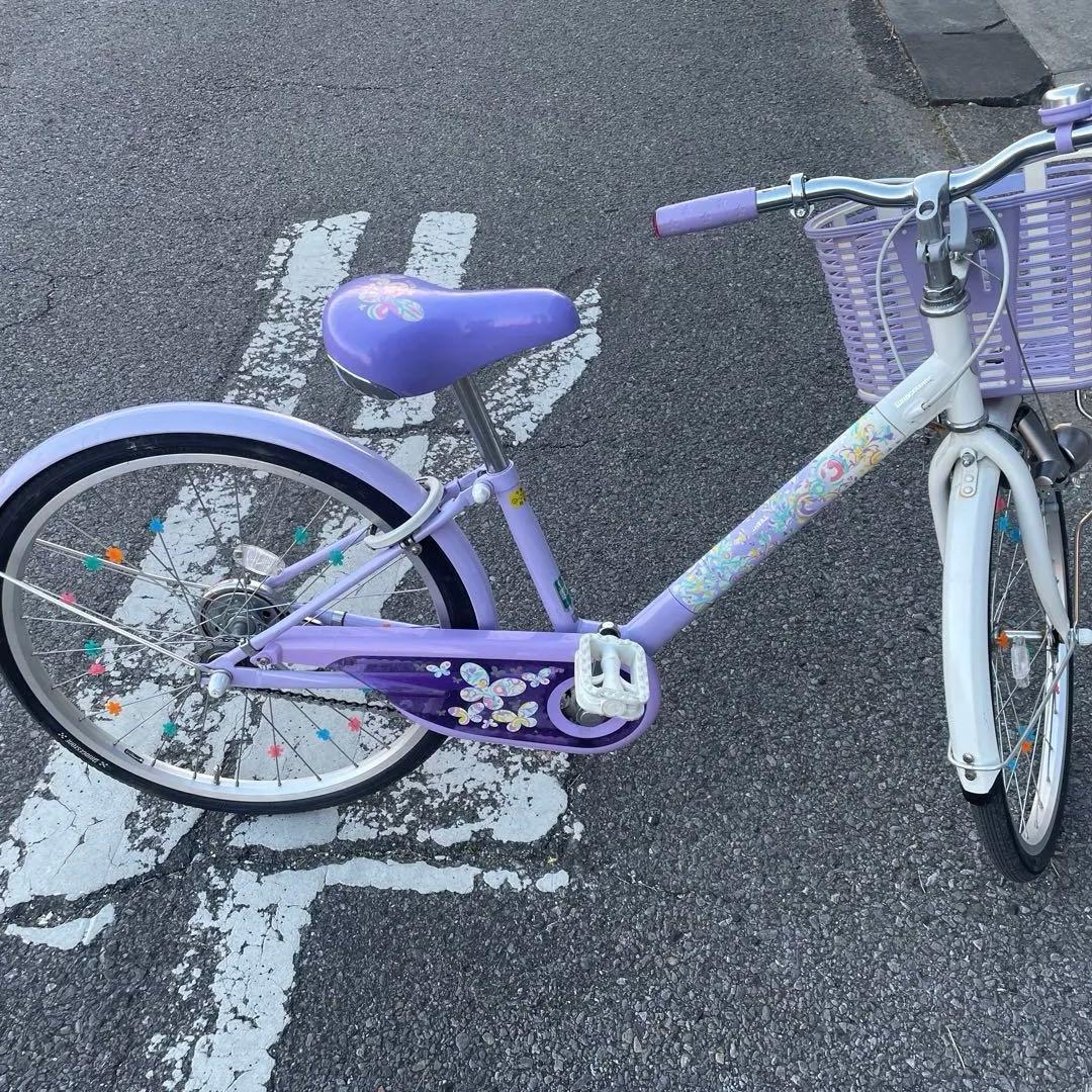 ブリヂストン 子供用自転車 紫 小学生子供用