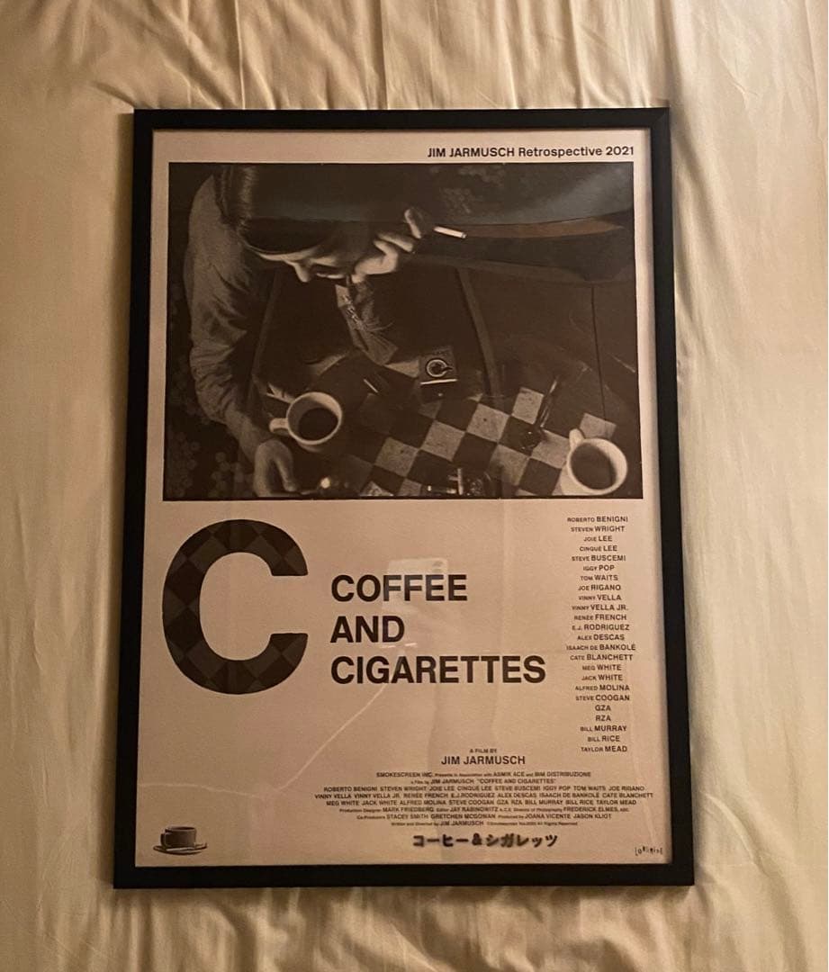 映画 コーヒー&シガレッツ('03米) ポスター 額縁付き