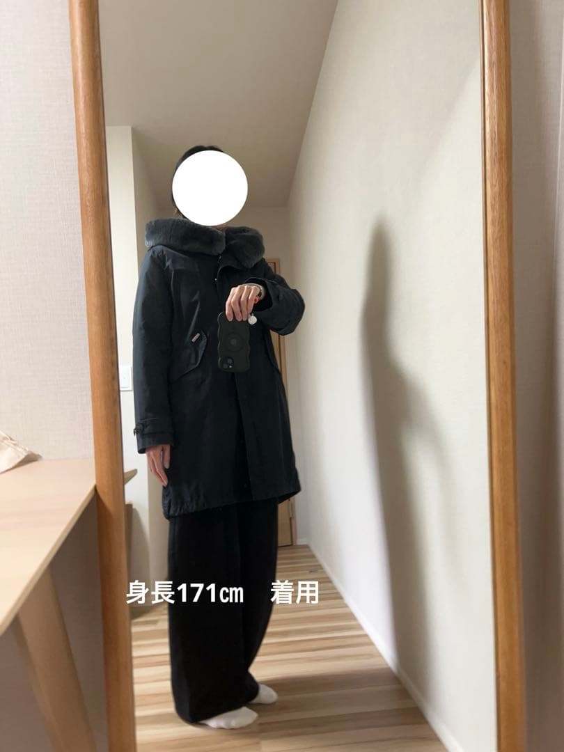 貴重Mサイズ【大柄さんに】ウールリッチ　ラビットファーライナー付きモッズコート