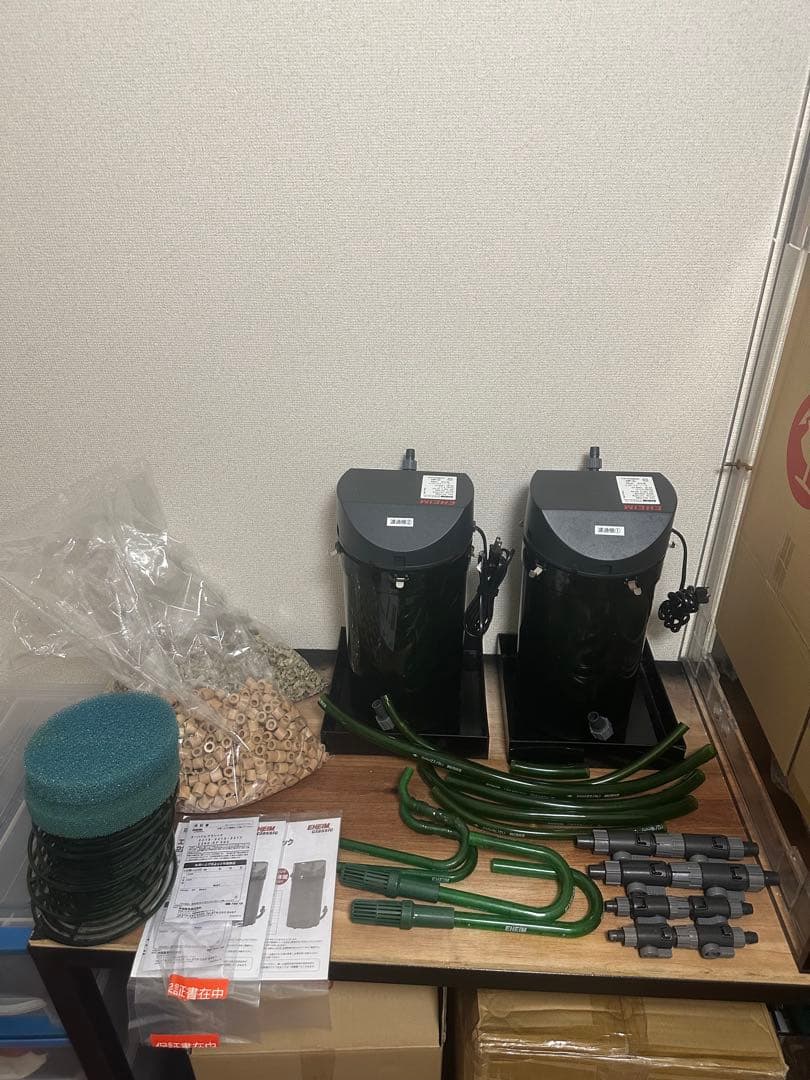 美品　エーハイム 2217 50Hz ダブルタップ・ろ材・ホース　2セット