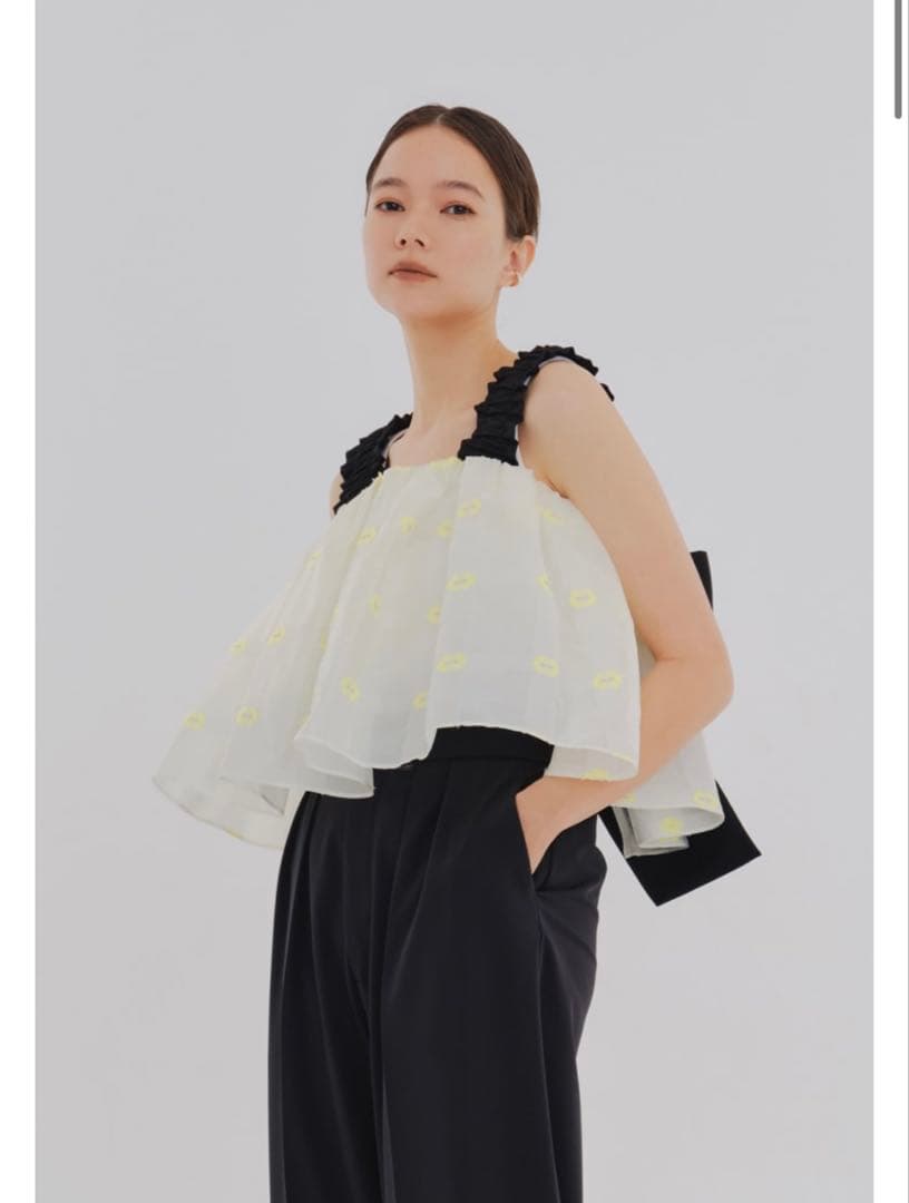 【新品未使用】yori shiroconマーガレットバックリボンキャミ 36