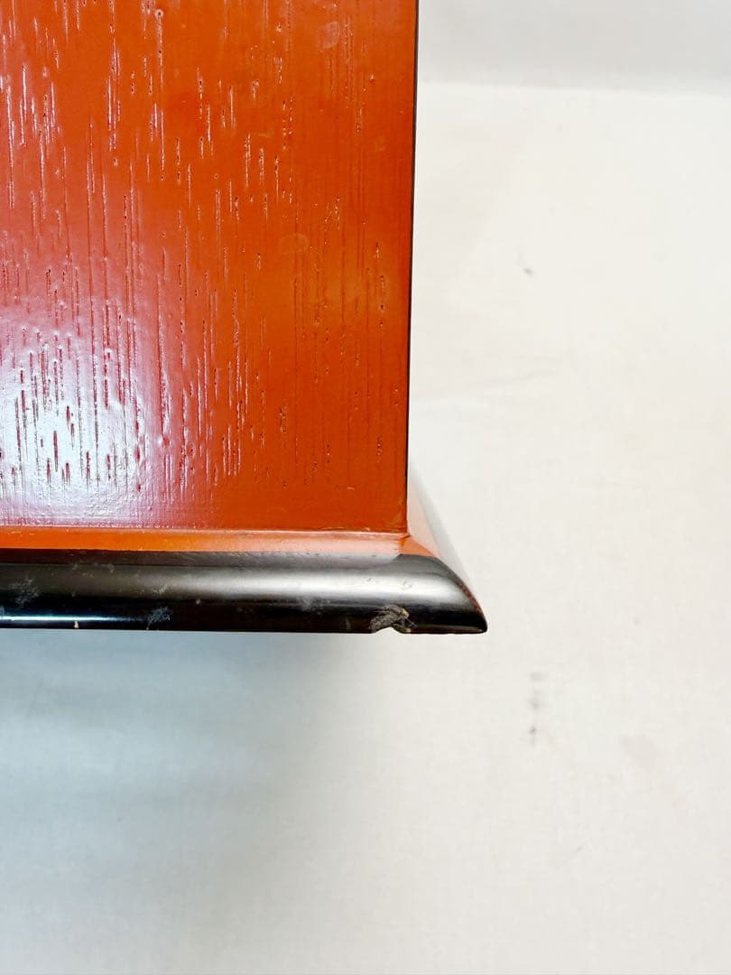 美品 茶道具 雪輪棚 朱塗 一元斎好写 江戸千家 不白流 元箱