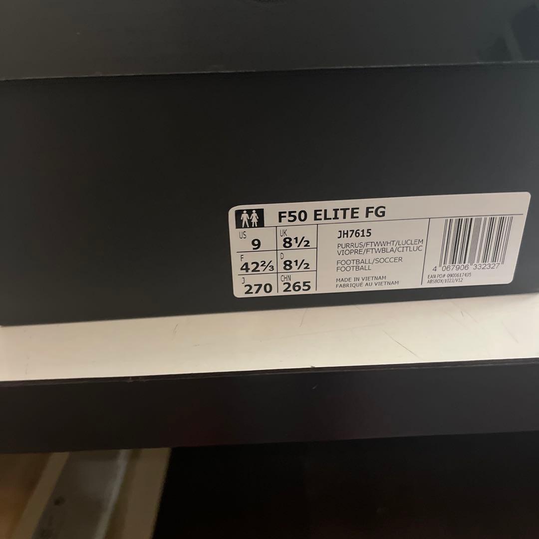 adidas F50 サッカーシューズ 紫/緑 FG 27.0cm