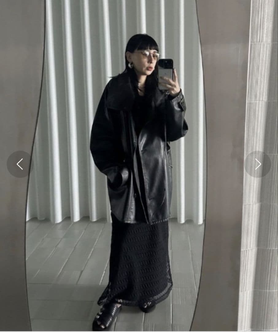 Ameri　USED LIKE SYNTHETIC LEATHER JACKET