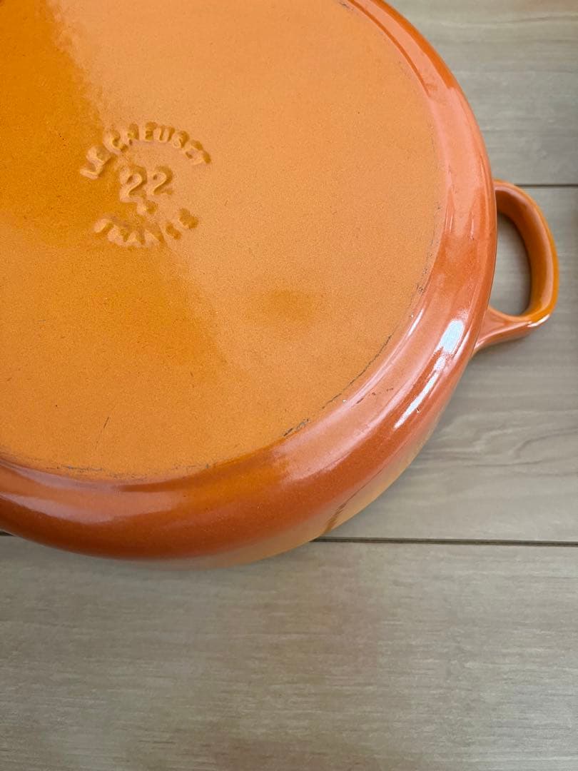 ル・クルーゼ ココット・ロンド 両手鍋 オレンジ 22cm