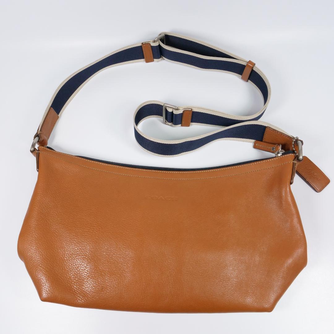 コーチ ショルダーバッグ ヘリテージ ストラップ ワンショルダー キャメル