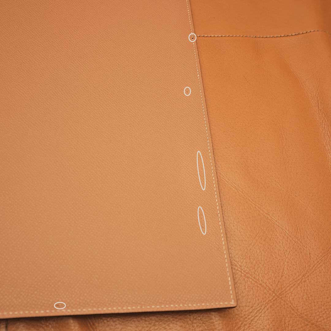 希少　美品　 エルメス A4　ノートカバー　バイカラー　アジェンダ ブルージーン