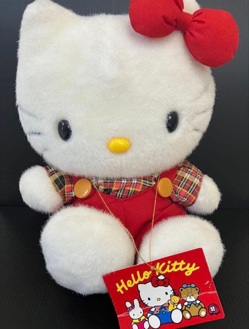 激レア❣️ 希少品　旧ロゴ　ハローキティ ぬいぐるみ 1992 平成レトロ