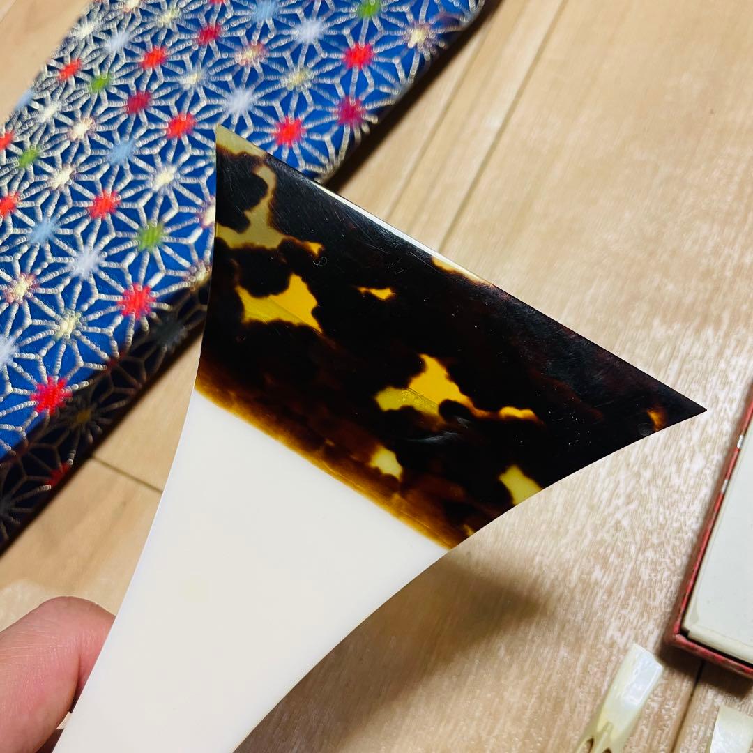 三味線　紫檀　バチ　鼈甲　ハードケース付　現状品